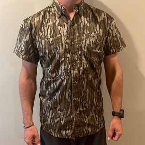 Mossey Oak Bottom Land Button Down Camo Shirt